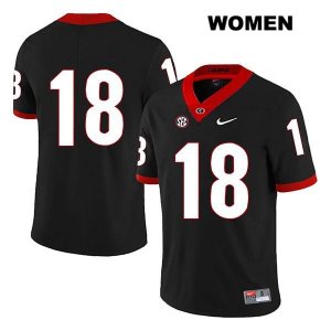 Women's Georgia Bulldogs NCAA #18 Brett Seither Nike Stitched Black Legend Authentic No Name College Football Jersey UHZ7054BF